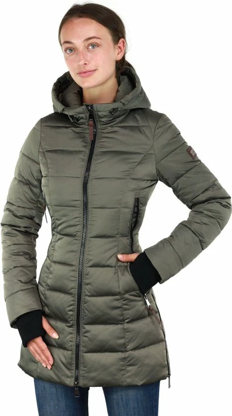 Versano Sky Dames Slim Fit Winterjas XS - Groen 5 Versano Sky Dames Slim Fit Winterjas XS - Groen - Afbeelding 3