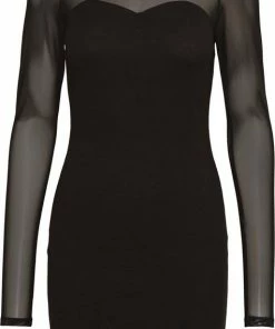 NOISY MAY NMSTINE L/S MIX DRESS Dames Jurk - Maat S