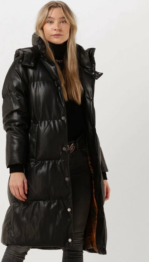 Guess Emilie Long Jacket Jassen - Zwart 4 Guess Emilie Long Jacket Jassen - Zwart - Afbeelding 2