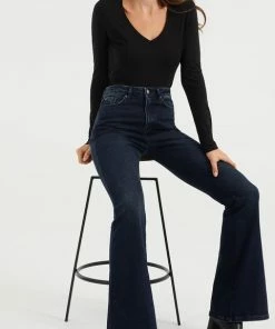 WE Fashion Dames Biologisch Katoen Shirt - Maat L -Exporteren dameskleding winkel 481x840 8