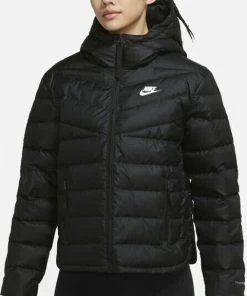 Nike Sportswear Therma-FIT Repel - Dames - Jas - Winterjas - Maat L - Zwart/Zwart/Wit -Exporteren dameskleding winkel 481x840 9