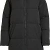 Vila VITRUST LONG JACKET/3 Dames Jas Black - Maat 38