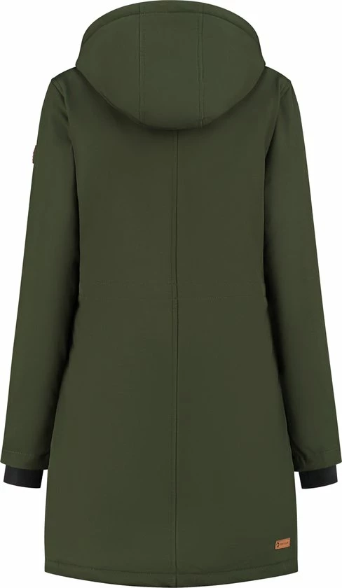 Travelin' Jack Elin Dames Softshell Jas Parka Lang - Groen - Maat 36 4 Travelin' Jack Elin Dames Softshell Jas Parka Lang - Groen - Maat 36 - Afbeelding 2