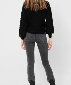 ONLYONLGILJA L/S PULLOVER KNTBlackS -Exporteren dameskleding winkel 489x840 2