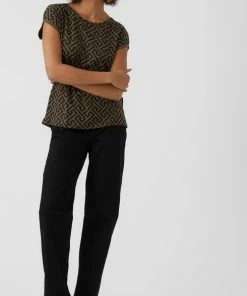 VERO MODA Aware VMAVA PLAIN SS TOP MULTI AOP NOOS GA Dames Tshirt - Maat M -Exporteren dameskleding winkel 490x840 1