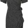 VERO MODA VMHENNA 2/4 WRAP FRILL DRESS NOOS - Bla - Dames - Maat XL -Exporteren dameskleding winkel 491x840 2