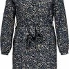 ONLY CARMAKOMA CARLOLLILISE LS SHIRT DRESS AOP BF Dames Jurk - Maat 44