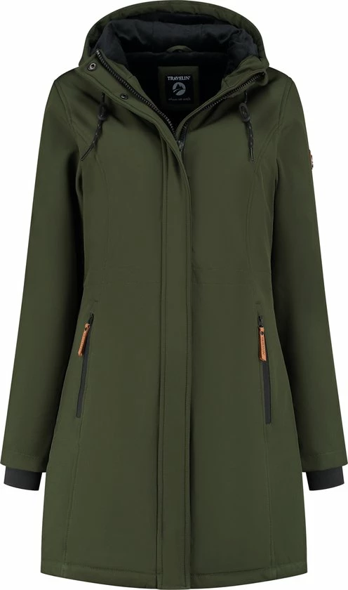 Travelin' Jack Elin Dames Softshell Jas Parka Lang - Groen - Maat 36 8 Travelin' Jack Elin Dames Softshell Jas Parka Lang - Groen - Maat 36 - Afbeelding 6