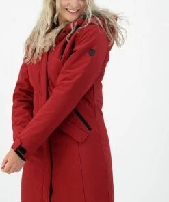 Kjelvik Dames Softshell Parka - Winterparka Softshell - Chanela - Rood - Maat 48 -Exporteren dameskleding winkel 498x840 6