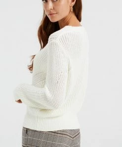 WE Fashion Dames Gebreide Trui Met Opengewerkt Dessin 9 WE Fashion Dames Gebreide Trui Met Opengewerkt Dessin -Exporteren dameskleding winkel 500x840 5
