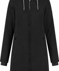 Kjelvik Dames Winterjas - Softshell Parka Dames - Tina - Zwart - Maat 44