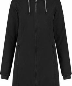Kjelvik Dames Winterjas - Softshell Parka Dames - Tina - Zwart - Maat 44 -Exporteren dameskleding winkel 506x840