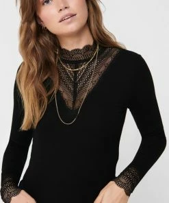 ONLY ONLTILDE L/S HIGH NECK LACE TOP JRS NOOS Dames Top - Maat XS -Exporteren dameskleding winkel 511x840 1