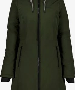 Kjelvik Dames Softshell Parka - Groen - Maat XL - Winddicht - Ademend Materiaal