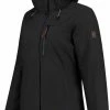 Travelin' Jack Meya - Dames Outdoorjas - Waterdicht En Ademend - Zwart - Maat 42