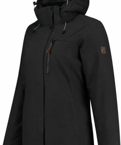 Travelin' Jack Meya - Dames Outdoorjas - Waterdicht En Ademend - Zwart - Maat 42