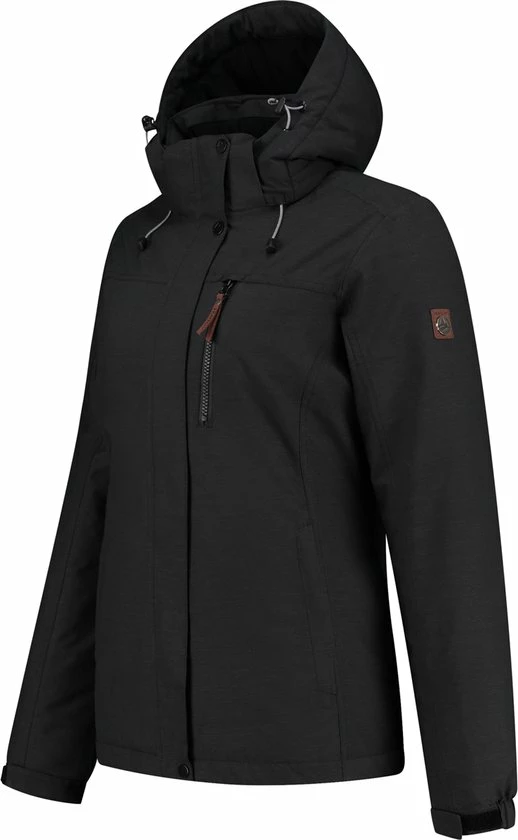 Travelin' Jack Meya - Dames Outdoorjas - Waterdicht En Ademend - Zwart - Maat 42 3 Travelin' Jack Meya - Dames Outdoorjas - Waterdicht En Ademend - Zwart - Maat 42