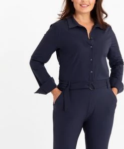Blauwe Jumpsuit Van Je M'appelle - Dames - Travelstof - Maat L - 5 Maten Beschikbaar 41 Blauwe Jumpsuit Van Je M'appelle - Dames - Travelstof - Maat L - 5 Maten Beschikbaar -Exporteren dameskleding winkel 518x840 4