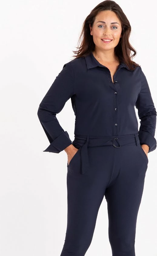Blauwe Jumpsuit Van Je M'appelle - Dames - Travelstof - Maat L - 5 Maten Beschikbaar 18 Blauwe Jumpsuit Van Je M'appelle - Dames - Travelstof - Maat L - 5 Maten Beschikbaar - Afbeelding 16