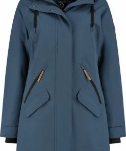 Travelin' Jack Freia Waterdichte Damesjas - Parka Blauw - Maat 38