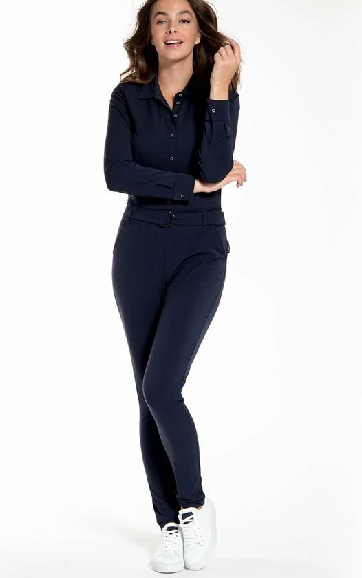 Blauwe Jumpsuit Van Je M'appelle - Dames - Travelstof - Maat L - 5 Maten Beschikbaar 10 Blauwe Jumpsuit Van Je M'appelle - Dames - Travelstof - Maat L - 5 Maten Beschikbaar - Afbeelding 8