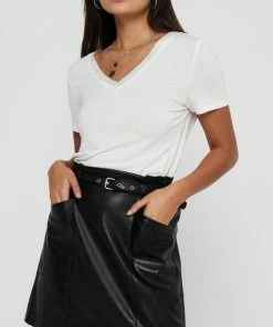 ONLY ONLHEIDI FAUX LEATHER SKIRT OTW NOOS Dames Rok - Maat M -Exporteren dameskleding winkel 527x840 4