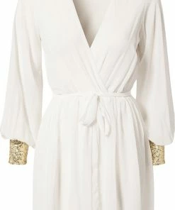 Produkt John Zack - Witte Chiffon Jurk Met Pailletten / 3XL -Exporteren dameskleding winkel 531x840 1