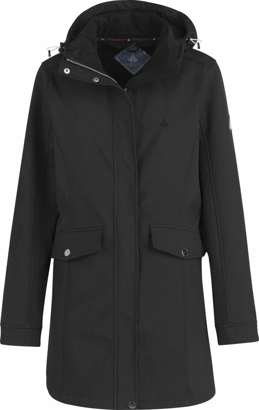 BJØRNSON YLVA Softshell Jas 4 Seizoenen Dames - Winddicht - Fleece Gevoerd - Capuchon - Tussenjas - Damesjas - Maat 40 - Zwart 2 BJØRNSON YLVA Softshell Jas 4 Seizoenen Dames - Winddicht - Fleece Gevoerd - Capuchon - Tussenjas - Damesjas - Maat 40 - Zwart