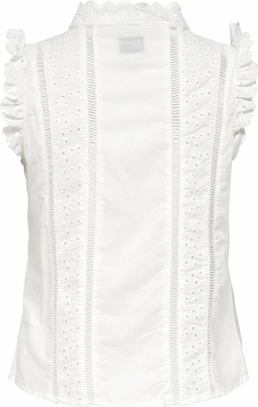 Only ONLINGE SL EMBROIDERY TOP - Cloud Dancer White 4 Only ONLINGE SL EMBROIDERY TOP - Cloud Dancer White - Afbeelding 2