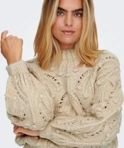 Only Trui Onljane L/s Structure Pullover Knt 15269294 Whitecap Gray/w Melange Dames Maat - M -Exporteren dameskleding winkel 533x840