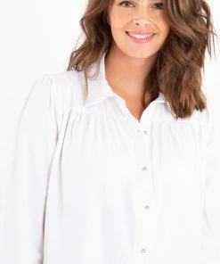 Witte Blouse Van Je M'appelle - Dames - Travelstof - Maat S - 6 Maten Beschikbaar -Exporteren dameskleding winkel 536x840 1