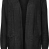 Vero Moda VMDOFFY LS SHORT OPEN CARDIGAN GA NOOS Dames Vest Black/melange - Maat XL