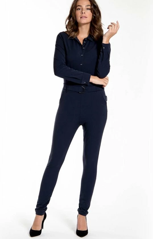 Blauwe Jumpsuit Van Je M'appelle - Dames - Travelstof - Maat L - 5 Maten Beschikbaar 4 Blauwe Jumpsuit Van Je M'appelle - Dames - Travelstof - Maat L - 5 Maten Beschikbaar - Afbeelding 2