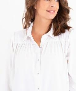 Witte Blouse Van Je M'appelle - Dames - Travelstof - Maat S - 6 Maten Beschikbaar -Exporteren dameskleding winkel 541x840 2