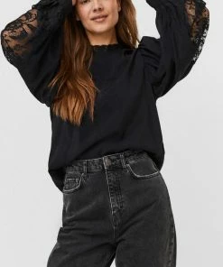 Vero Moda Blouse Vmcatinka Ls Top Wvn Ga 10256788 Black Dames Maat - M -Exporteren dameskleding winkel 544x840 9