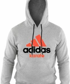 Adidas Community Hoodie Grijs/Oranje Karate Maat L