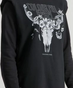 Colourful Rebel Flower Jurk Zwart Dames - Loose Fit - Katoen - XL -Exporteren dameskleding winkel 548x840 1