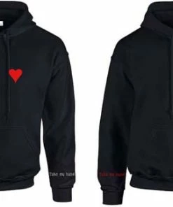 Livingstickers Hoodie Set Koppel Zwart-Take My Hand-Maat Xl