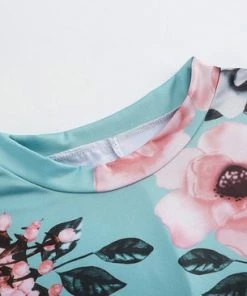 Merkloos Dames Lange Jurk - Maxi Jurk - Korte Mouw - Groen - Maat S -Exporteren dameskleding winkel 550x366 19