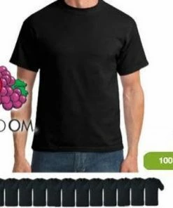 Fruit Of The Loom | T-Shirts | Zwart | XXL | Extra Extra Large | 12 Stuks -Exporteren dameskleding winkel 550x373