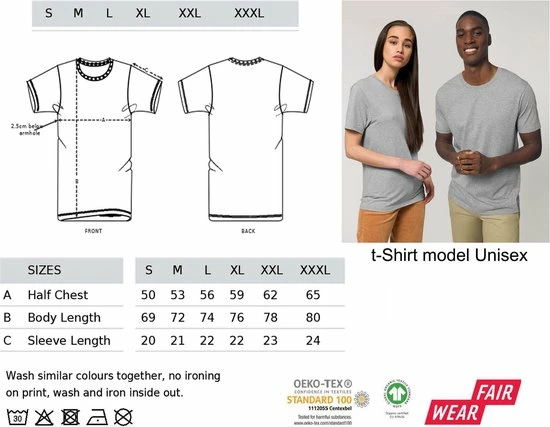 Stanley/Stella T Shirt Met Skelet En Quote: 'No Guts, No Glory' - Dames En Heren Tshirt - T-shirt Vrouwen En Mannen Met Print Opdruk - Unisex Maten: S T/m 3XL - Shirt Kleuren: Zwart, Anthracite, Frence Navy En Burgundy (bordeaux Rood). 4 Stanley/Stella T Shirt Met Skelet En Quote: 'No Guts, No Glory' - Dames En Heren Tshirt - T-shirt Vrouwen En Mannen Met Print Opdruk - Unisex Maten: S T/m 3XL - Shirt Kleuren: Zwart, Anthracite, Frence Navy En Burgundy (bordeaux Rood). - Afbeelding 2