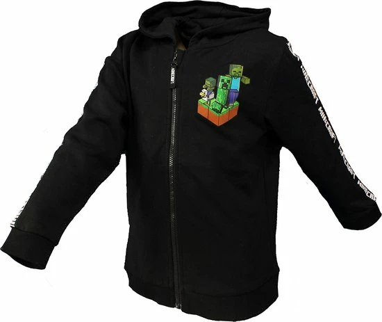 POPMERCH Minecraft Creepers Kids Hoodie Vest - Officiële Merchandise 3 POPMERCH Minecraft Creepers Kids Hoodie Vest - Officiële Merchandise