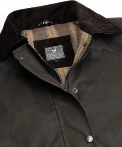 MGO Leisure Wear MGO Waxjas Leeds Dames - 100% Gewaxt Katoen - Winddicht En Waterdicht - Bruin - Maat XL -Exporteren dameskleding winkel 550x515