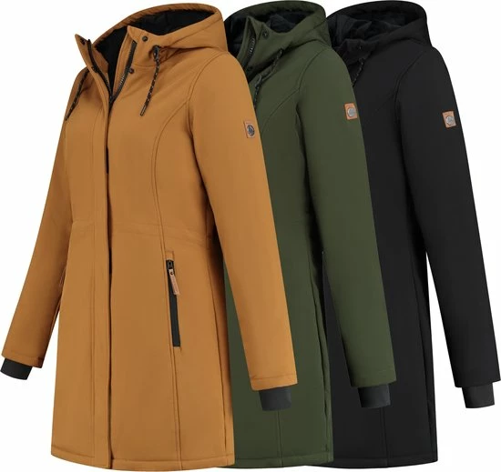 Travelin' Jack Elin Dames Softshell Jas Parka Lang - Groen - Maat 36 7 Travelin' Jack Elin Dames Softshell Jas Parka Lang - Groen - Maat 36 - Afbeelding 5