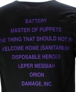 POPMERCH Metallica Master Of Puppets Band T-Shirt Zwart - Officiële Merchandise -Exporteren dameskleding winkel 550x531