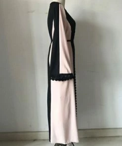 Merkloos Jurken Voor Vrouwen - Dames Abaya - Vrouwen Abaya - Islamitische Kleding- Abaya - Dubai Stijl - Kanten Abaya -Exporteren dameskleding winkel 550x536 1