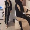 Merkloos Jurken Voor Vrouwen - Dames Abaya - Vrouwen Abaya - Islamitische Kleding- Abaya - Dubai Stijl - Kanten Abaya