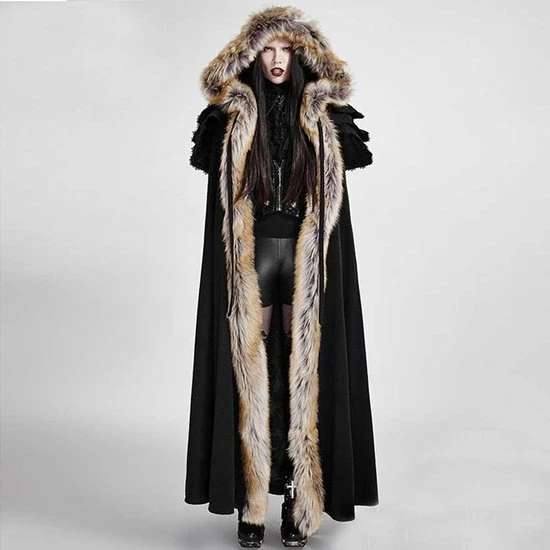 Punk Rave Cape Foxa Cloak Zwart 3 Punk Rave Cape Foxa Cloak Zwart