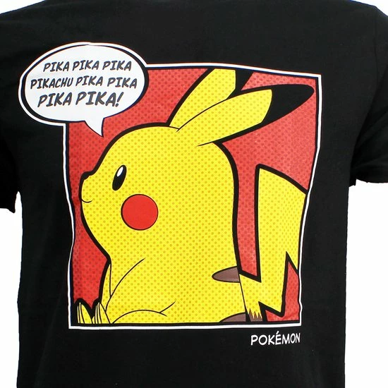 Pokémon Pikachu Pop-Art Comic T-Shirt - Officiële Merchandise 4 Pokémon Pikachu Pop-Art Comic T-Shirt - Officiële Merchandise - Afbeelding 2