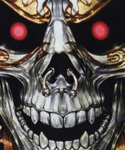 POPMERCH Pharao Skull 3D T-Shirt Glow In The Dark Zwart -Exporteren dameskleding winkel 550x550 135